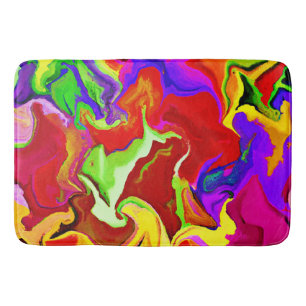 Colourful Vivid Abstractions Pattern Bath Mat