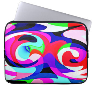 Colourful Vivid Abstractions Pattern Laptop Sleeve