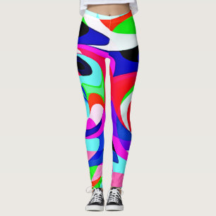 Colourful Vivid Abstractions Pattern Leggings
