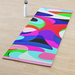 Colourful Vivid Abstractions Pattern Yoga Mat