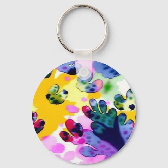 Colourful vivid design  keychain (Front)