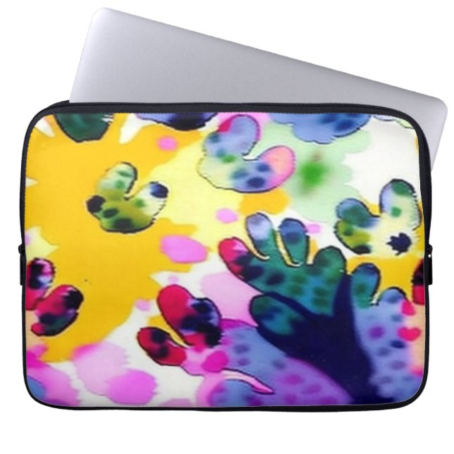 Colourful vivid design  laptop sleeve (Front)