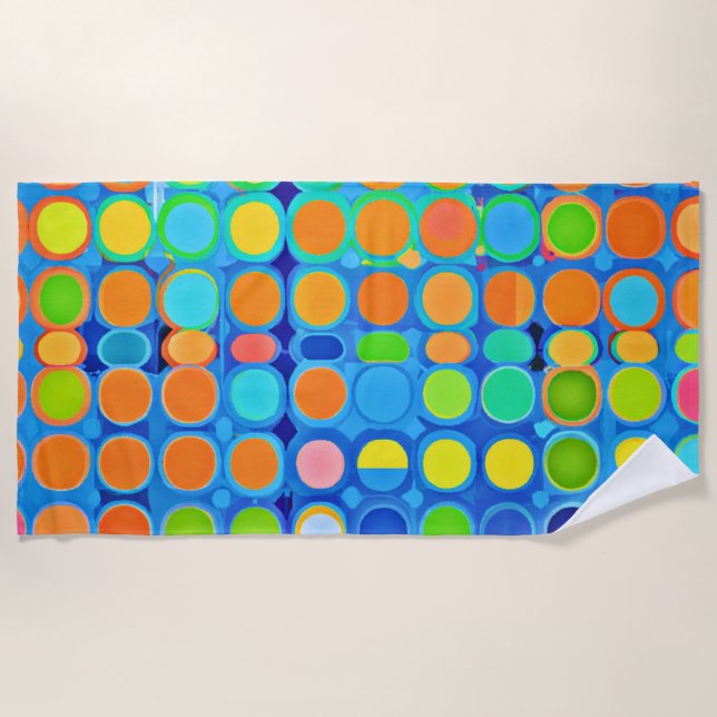 Colourful Vivid Elegance Stylish Pattern Beach Towel (Front)