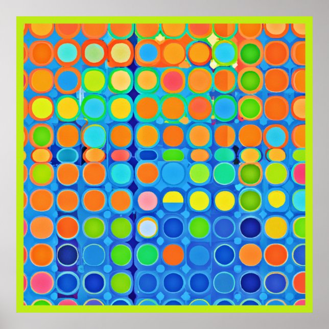 Colourful Vivid Elegance Stylish Pattern Poster (Front)