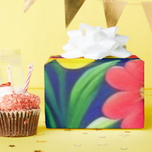 Colourful vivid flowers Wrapping Paper