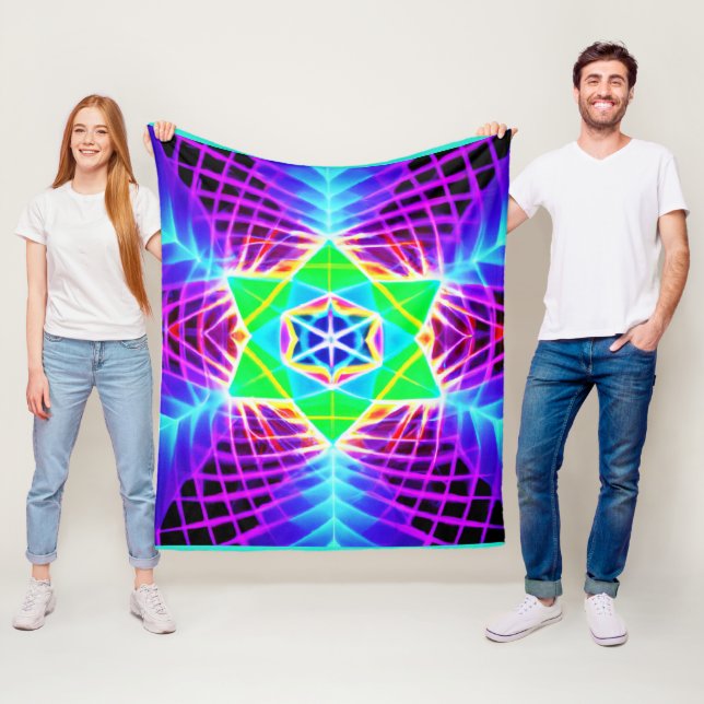 Colourful Vivid Pattern Fleece Blanket (In Situ)