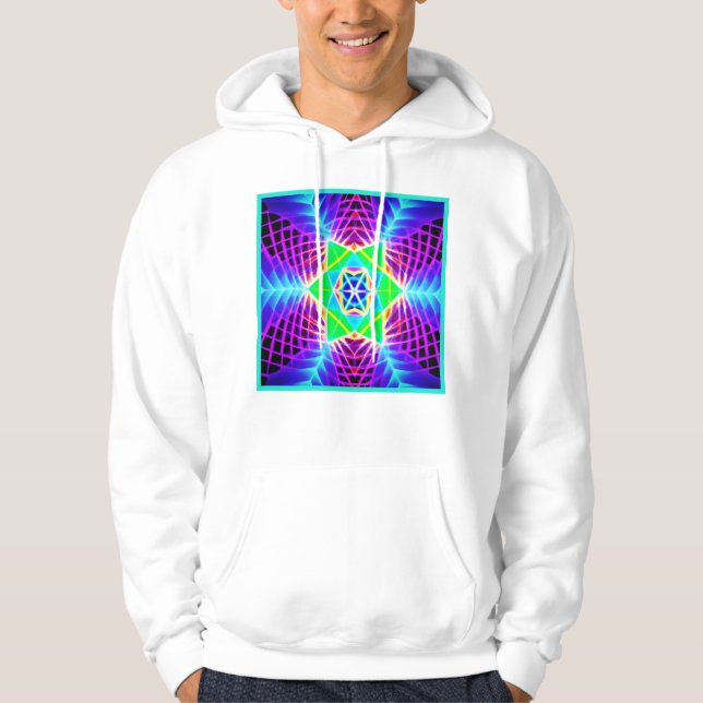 Colourful Vivid Pattern Hoodie (Front)