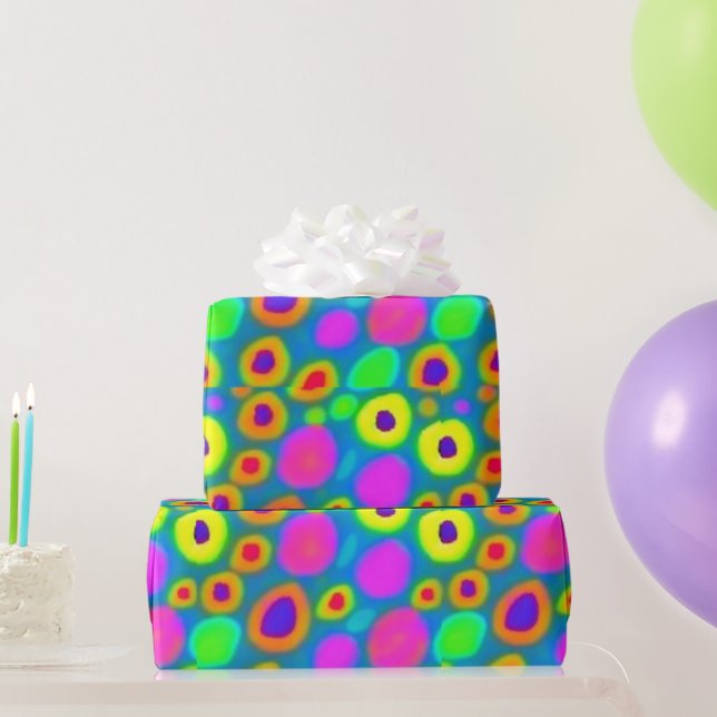 Colourful vivid spots Wrapping Paper (Party Gifts)