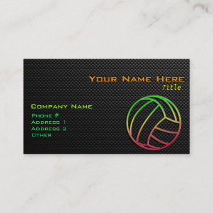 Colourful Volleyball Business Card