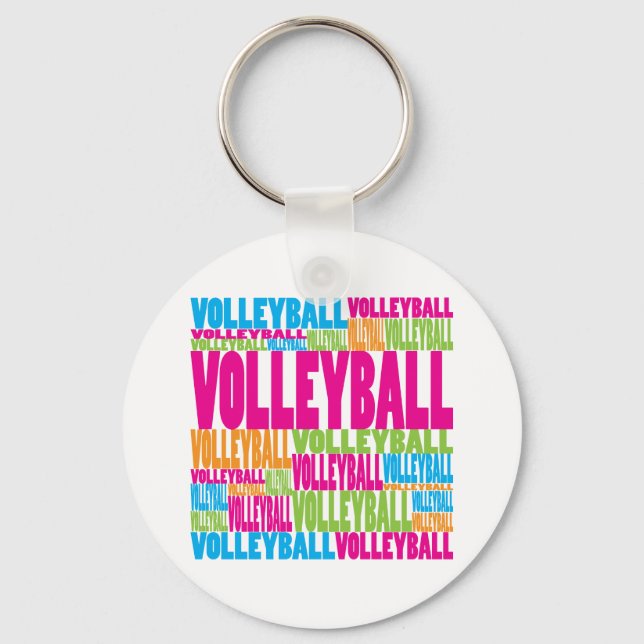 Colourful Volleyball Keychain (Front)