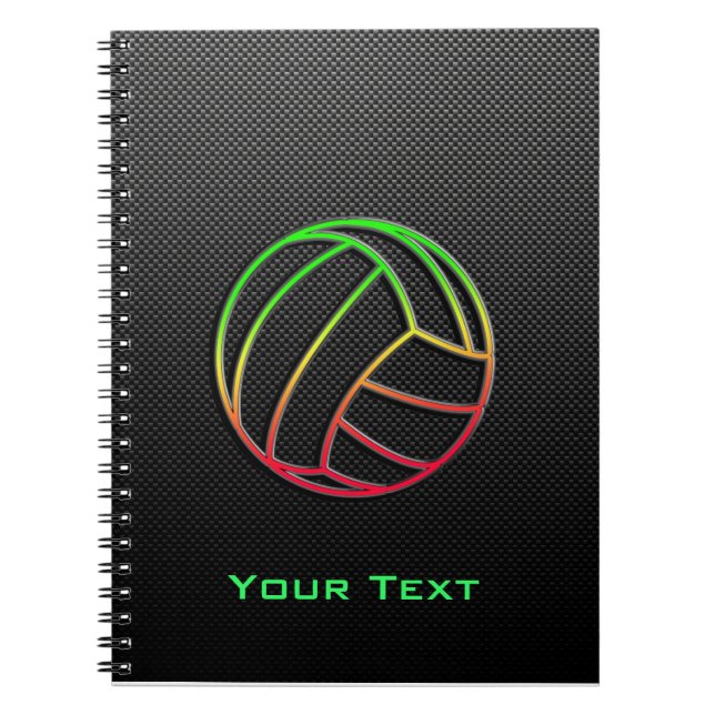 Colourful Volleyball Notebook (Front)