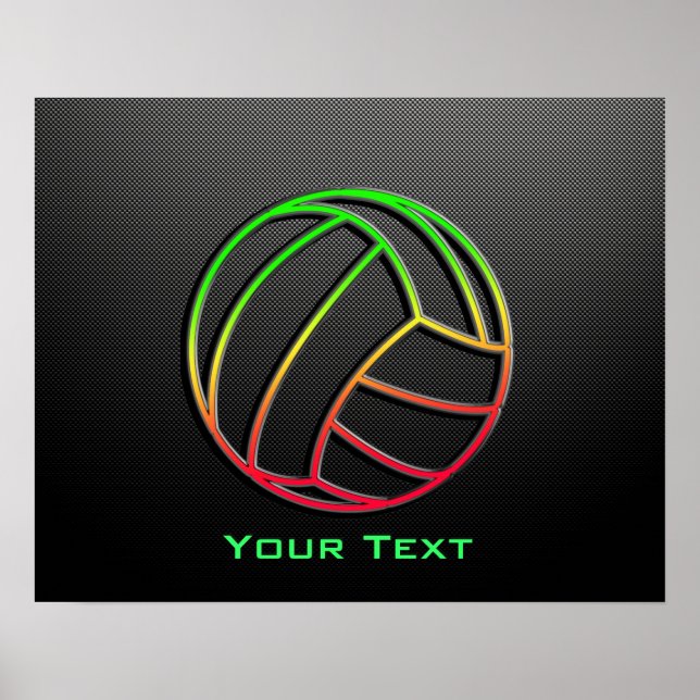 Colourful Volleyball Poster (Front)