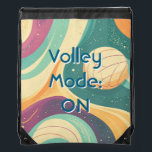 Colourful Volleyball Themed  Drawstring Bag<br><div class="desc">Show off your love for volleyball with this swirly-patterned,  colourful drawstring bag!</div>