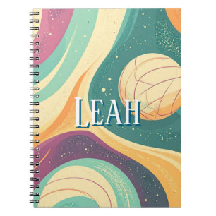 Colourful Volleyball Themed Notebook