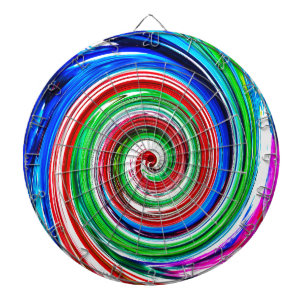 Colourful vortex dartboard