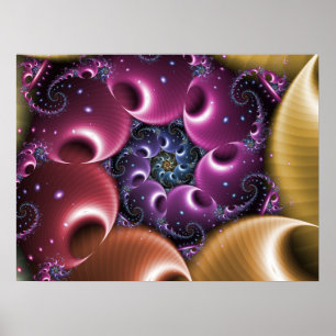 Colourful Vortex Spiral Poster