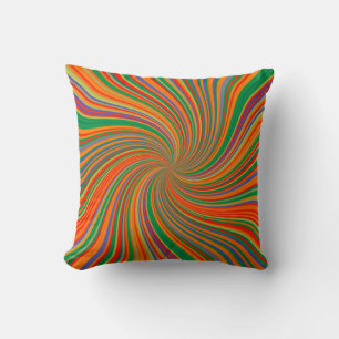 Colourful Vortex Throw Pillow