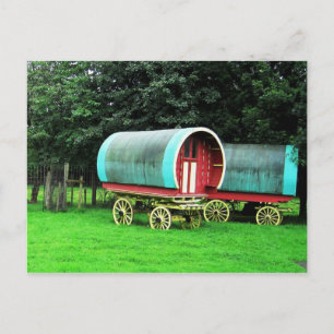 Colourful wagons. Bunratty Village, Ireland Postcard