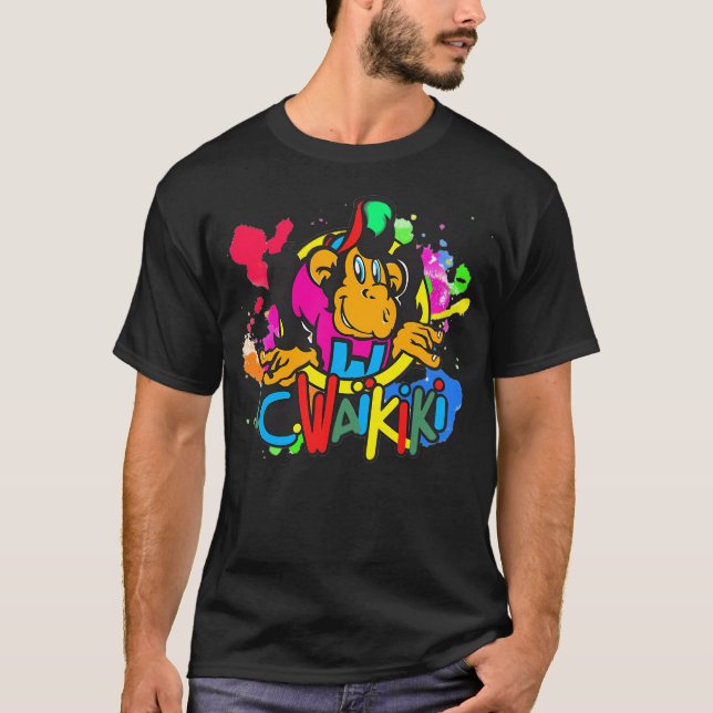 Colourful Waikiki T-Shirt (Front)