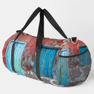 Colourful wall, door and shutters duffle bag