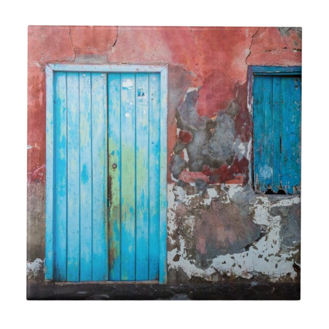 Colourful wall, door and shutters tile (Front)