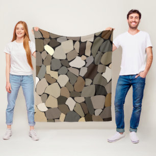Colourful Wall Stones Pattern Fleece Blanket