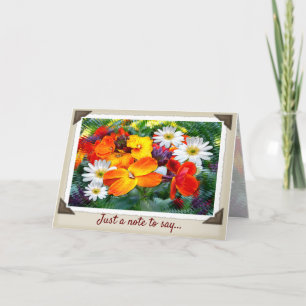 Colourful Wallflowers Card