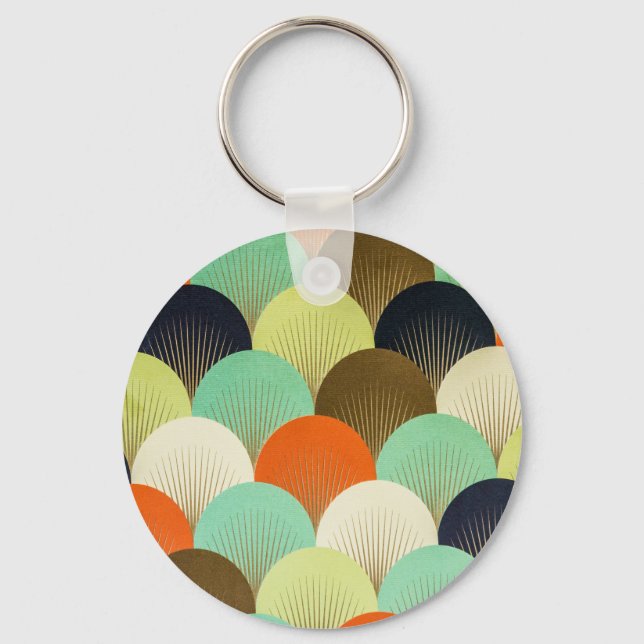 Colourful wallpaper: artistic design. keychain (Front)