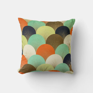 Colourful wallpaper: artistic design. throw pillow