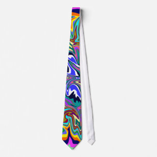 Colourful Warped Rectangles Patterned Tie Custom