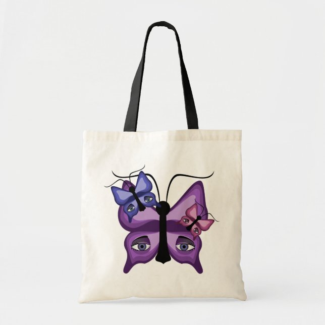 Colourful Watcher Butterflies Tote Bag (Front)