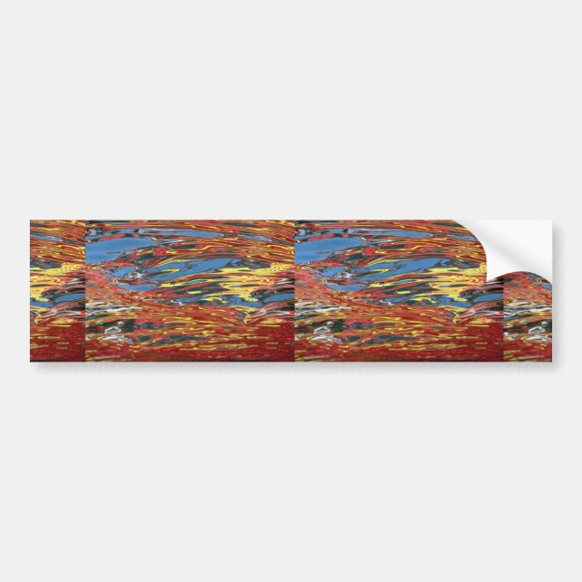 Colourful Water reflection Bumper Sticker (Front)