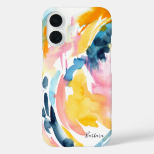 Colourful Watercolor Abstract Art Custom Phone cas iPhone 16 Case