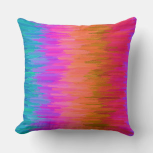 Colourful Watercolor Abstract Background Throw Pillow