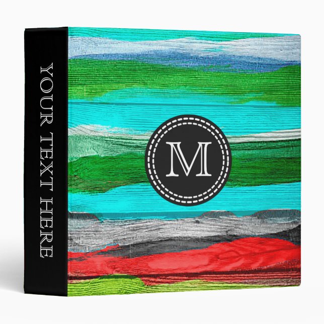 Colourful Watercolor Abstract Pattern #5 Binder (Front/Spine)