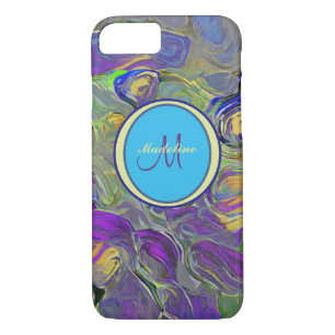 Colourful Watercolor Abstract Pattern Monogram Case-Mate iPhone Case