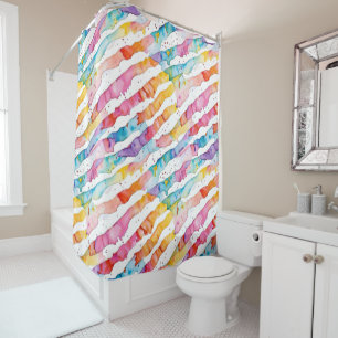 Colourful Watercolor Abstract Stripes