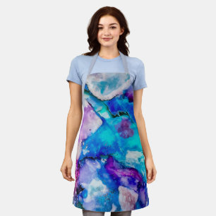 Colourful Watercolor Abstraction Apron