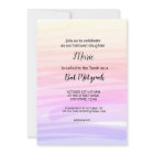 Colourful watercolor add your name text editable