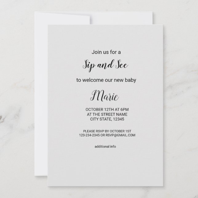 Colourful watercolor add your name text editable invitation (Front)