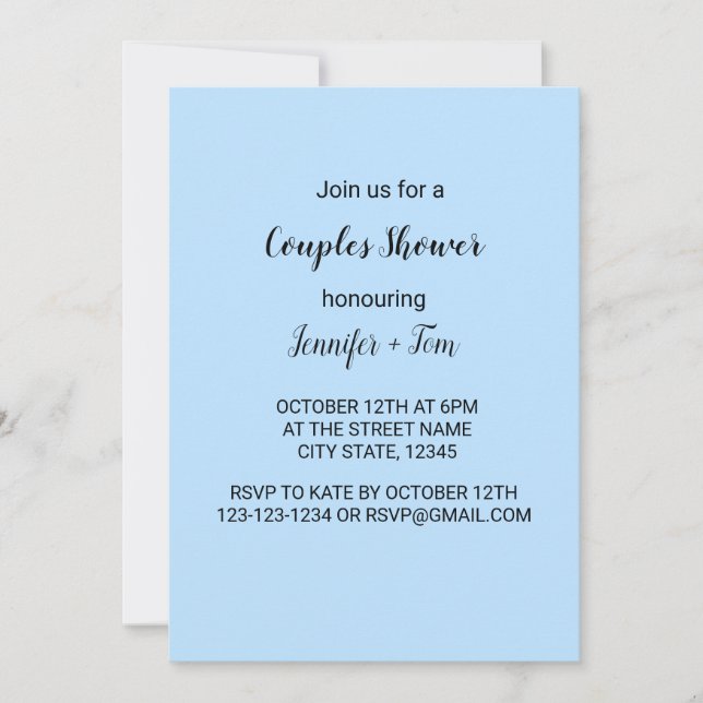 Colourful watercolor add your name text editable invitation (Front)