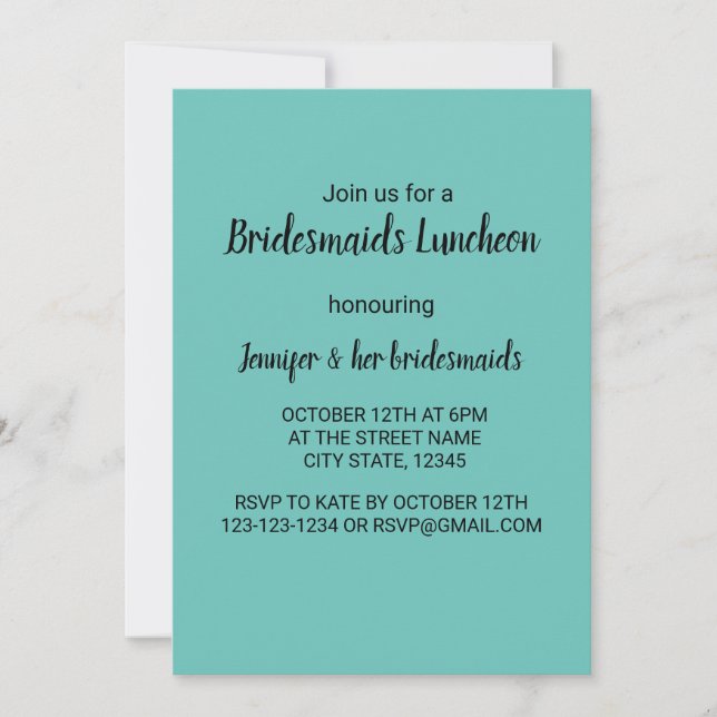 Colourful watercolor add your name text editable invitation (Front)