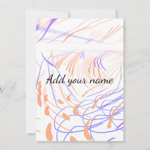 Colourful watercolor add your name text invitation