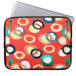 Colourful watercolor aquarell seamless pattern laptop sleeve