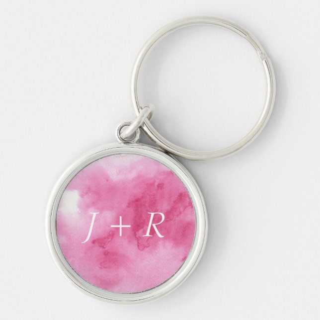 colourful watercolor background for your 2 keychain (Front)