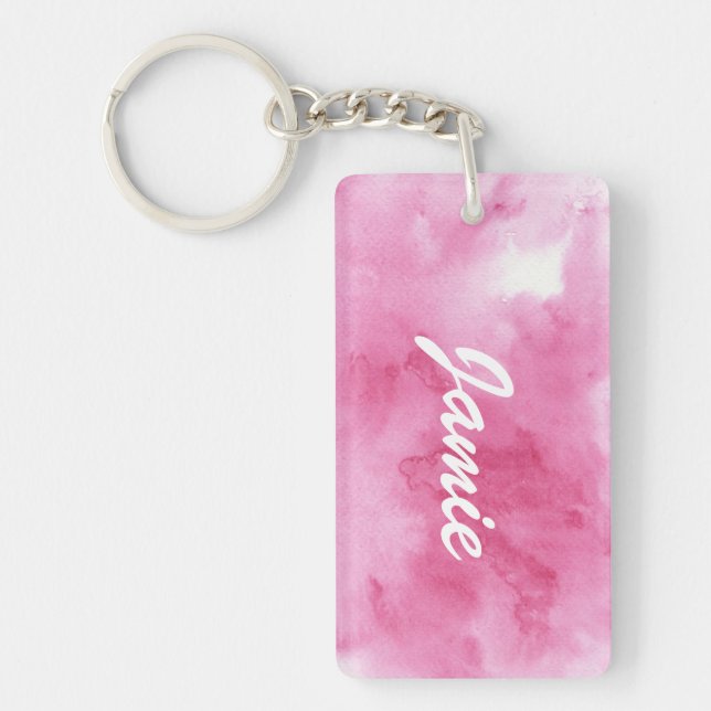 colourful watercolor background for your 2 keychain (Front)