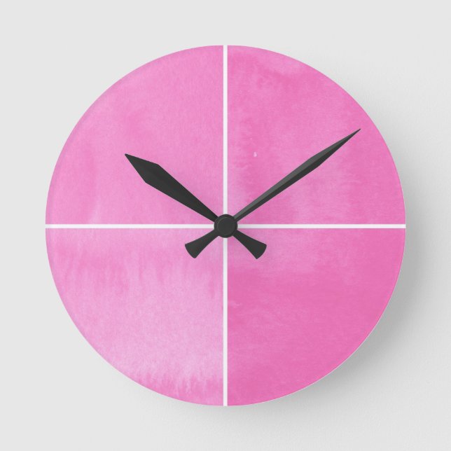 colourful watercolor background for your 2 round clock (Front)