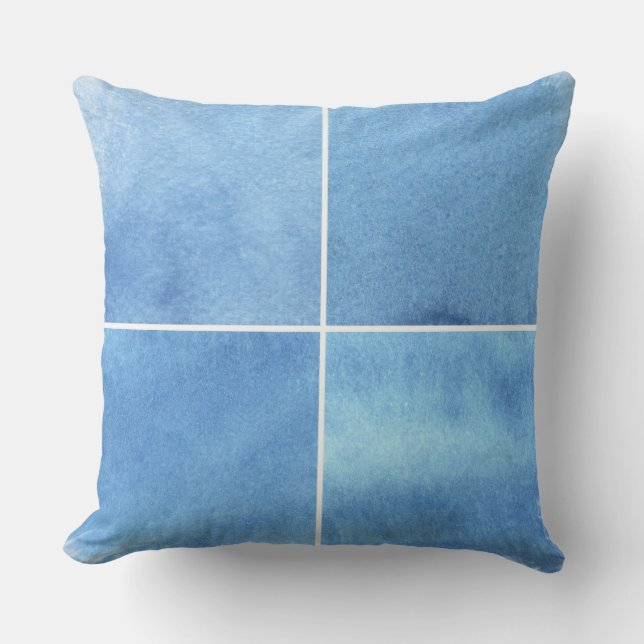 colourful watercolor background for your 4 throw pillow (Front)