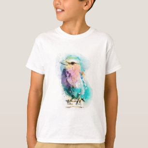 Colourful Watercolor Bird Graphic Boys T-Shirt Art