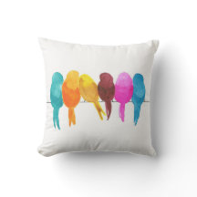 Colourful Watercolor Birds 
